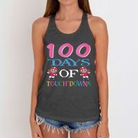 100 Days Of Touch Downs Funny Back To School Women's Knotted Racerback Tank