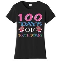 100 Days Of Touch Downs Funny Back To School Women's T-Shirt