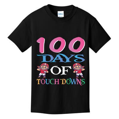 100 Days Of Touch Downs Funny Back To School Kids T-Shirt