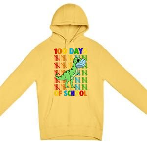 100 Days Of School Trex Quarantine Premium Pullover Hoodie