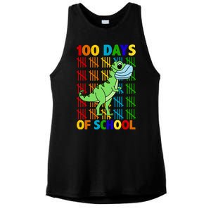 100 Days Of School Trex Quarantine Ladies PosiCharge Tri-Blend Wicking Tank