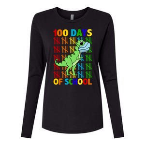 100 Days Of School Trex Quarantine Womens Cotton Relaxed Long Sleeve T-Shirt