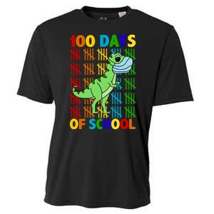 100 Days Of School Trex Quarantine Cooling Performance Crew T-Shirt