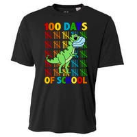 100 Days Of School Trex Quarantine Cooling Performance Crew T-Shirt