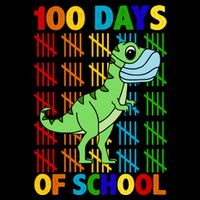 100 Days Of School Trex Quarantine Tall T-Shirt