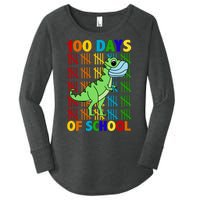 100 Days Of School Trex Quarantine Women's Perfect Tri Tunic Long Sleeve Shirt