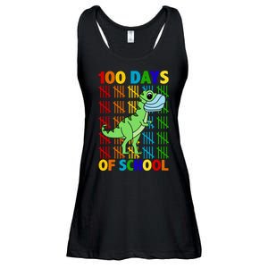 100 Days Of School Trex Quarantine Ladies Essential Flowy Tank