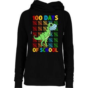 100 Days Of School Trex Quarantine Womens Funnel Neck Pullover Hood