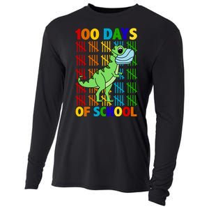 100 Days Of School Trex Quarantine Cooling Performance Long Sleeve Crew