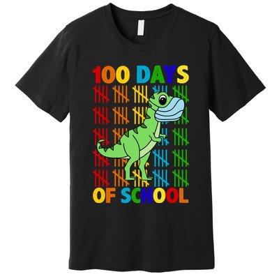 100 Days Of School Trex Quarantine Premium T-Shirt