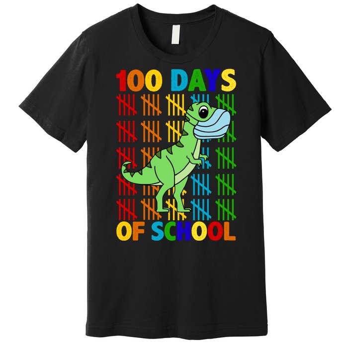 100 Days Of School Trex Quarantine Premium T-Shirt