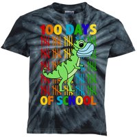 100 Days Of School Trex Quarantine Kids Tie-Dye T-Shirt