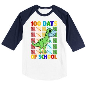 100 Days Of School Trex Quarantine Baseball Sleeve Shirt