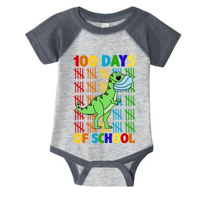 100 Days Of School Trex Quarantine Infant Baby Jersey Bodysuit