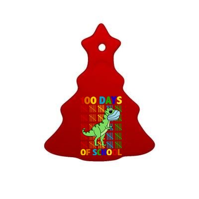 100 Days Of School Trex Quarantine Ceramic Tree Ornament