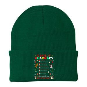 12 Days Of Pharmacy Funny Christmas Pharmacist Tech Xmas Knit Cap Winter Beanie