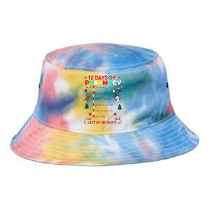 12 Days Of Pharmacy Funny Christmas Pharmacist Tech Xmas Tie Dye Newport Bucket Hat