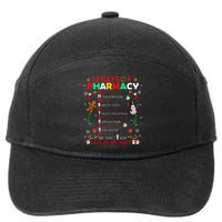 12 Days Of Pharmacy Funny Christmas Pharmacist Tech Xmas 7-Panel Snapback Hat