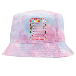 12 Days Of Pharmacy Funny Christmas Pharmacist Tech Xmas Tie-Dyed Bucket Hat