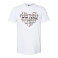 100 Days Of School Heart Celebrate 100th Day Softstyle CVC T-Shirt