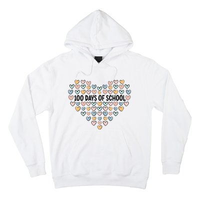 100 Days Of School Heart Celebrate 100th Day Hoodie