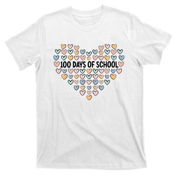 100 Days Of School Heart Celebrate 100th Day T-Shirt