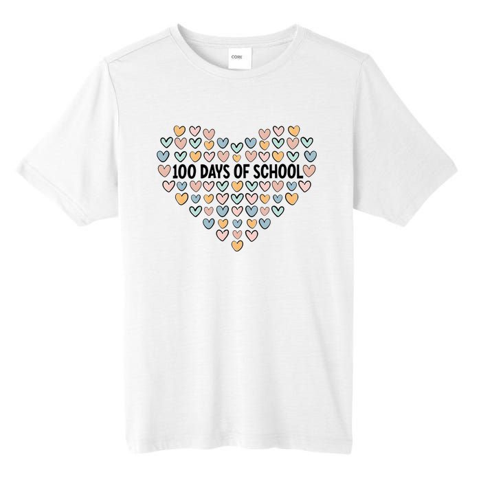 100 Days Of School Heart Celebrate 100th Day Tall Fusion ChromaSoft Performance T-Shirt