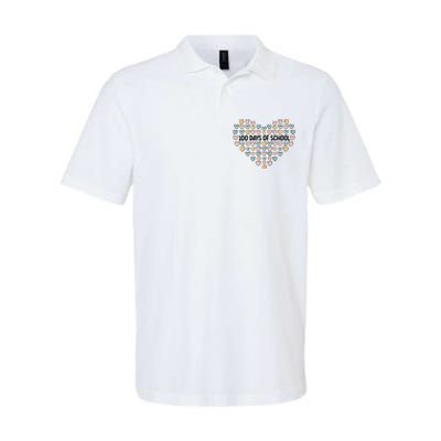 100 Days Of School Heart Celebrate 100th Day Softstyle Adult Sport Polo