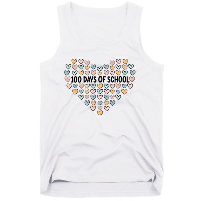 100 Days Of School Heart Celebrate 100th Day Tank Top