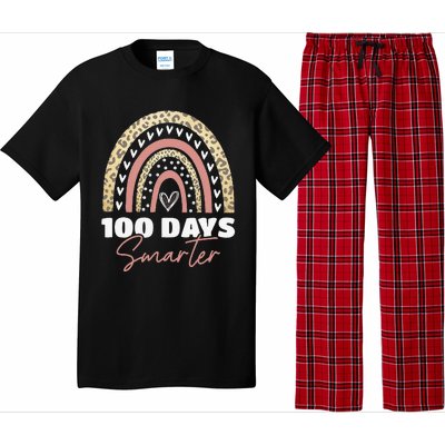 100th Day Of School Teacher 100 Days Smarter Rainbow Love Pajama Set