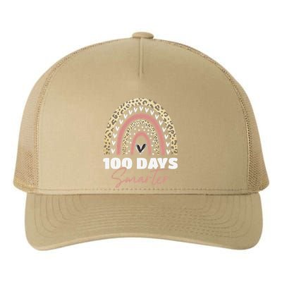 100th Day Of School Teacher 100 Days Smarter Rainbow Love Yupoong Adult 5-Panel Trucker Hat