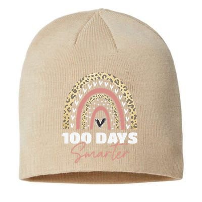 100th Day Of School Teacher 100 Days Smarter Rainbow Love Sustainable Beanie