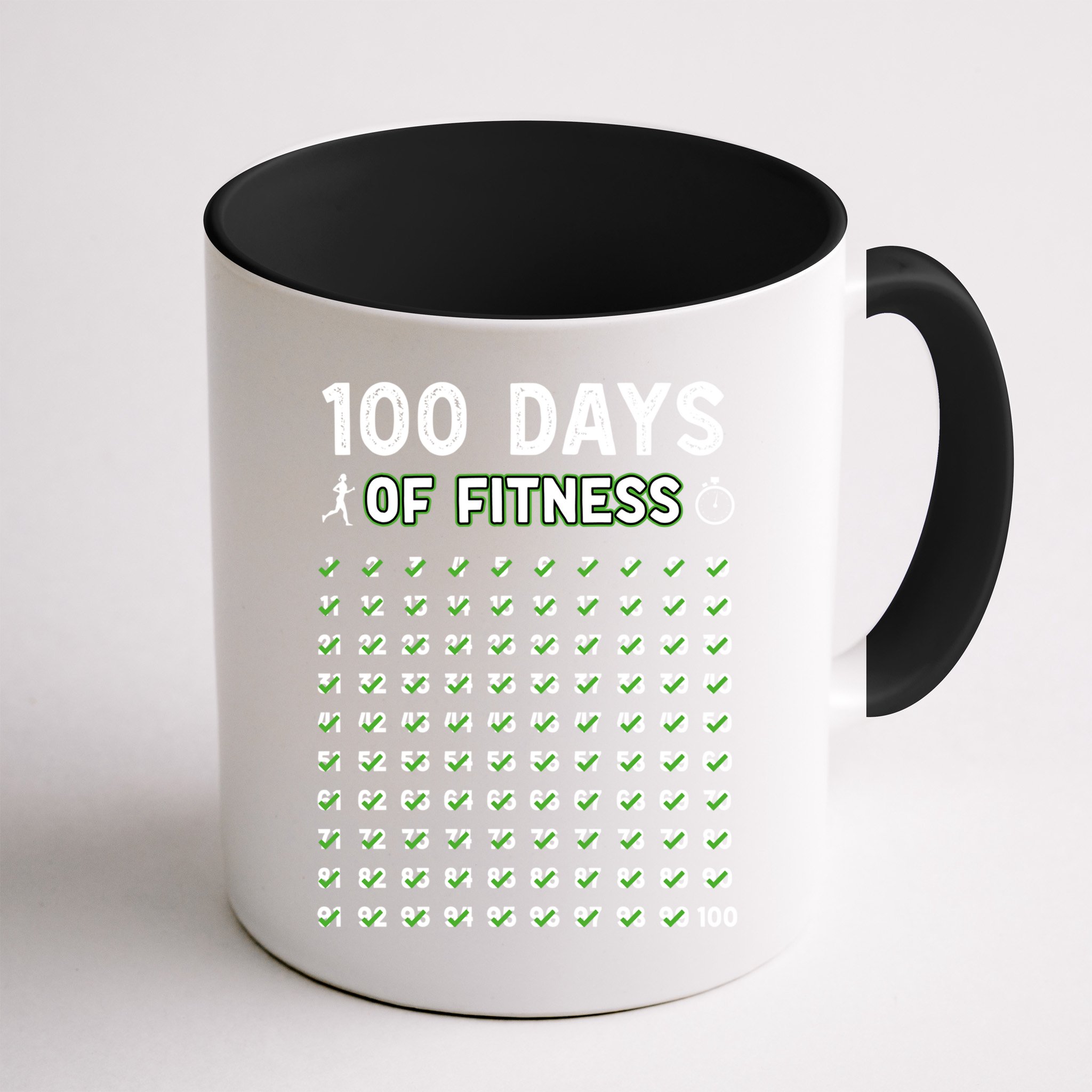 100 Days Of Fitness Healthy Lifestyle Funny Gift Mug