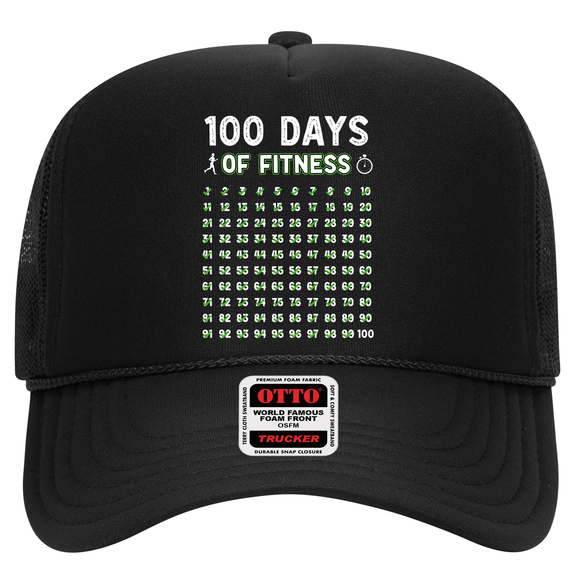 100 Days Of Fitness Healthy Lifestyle Funny Gift Hat