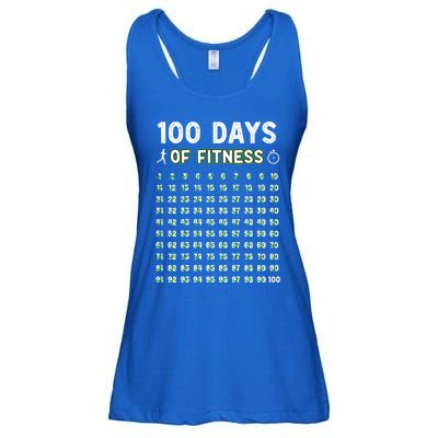 100 Days Of Fitness Healthy Lifestyle Funny Gift Ladies Essential Flowy Tank