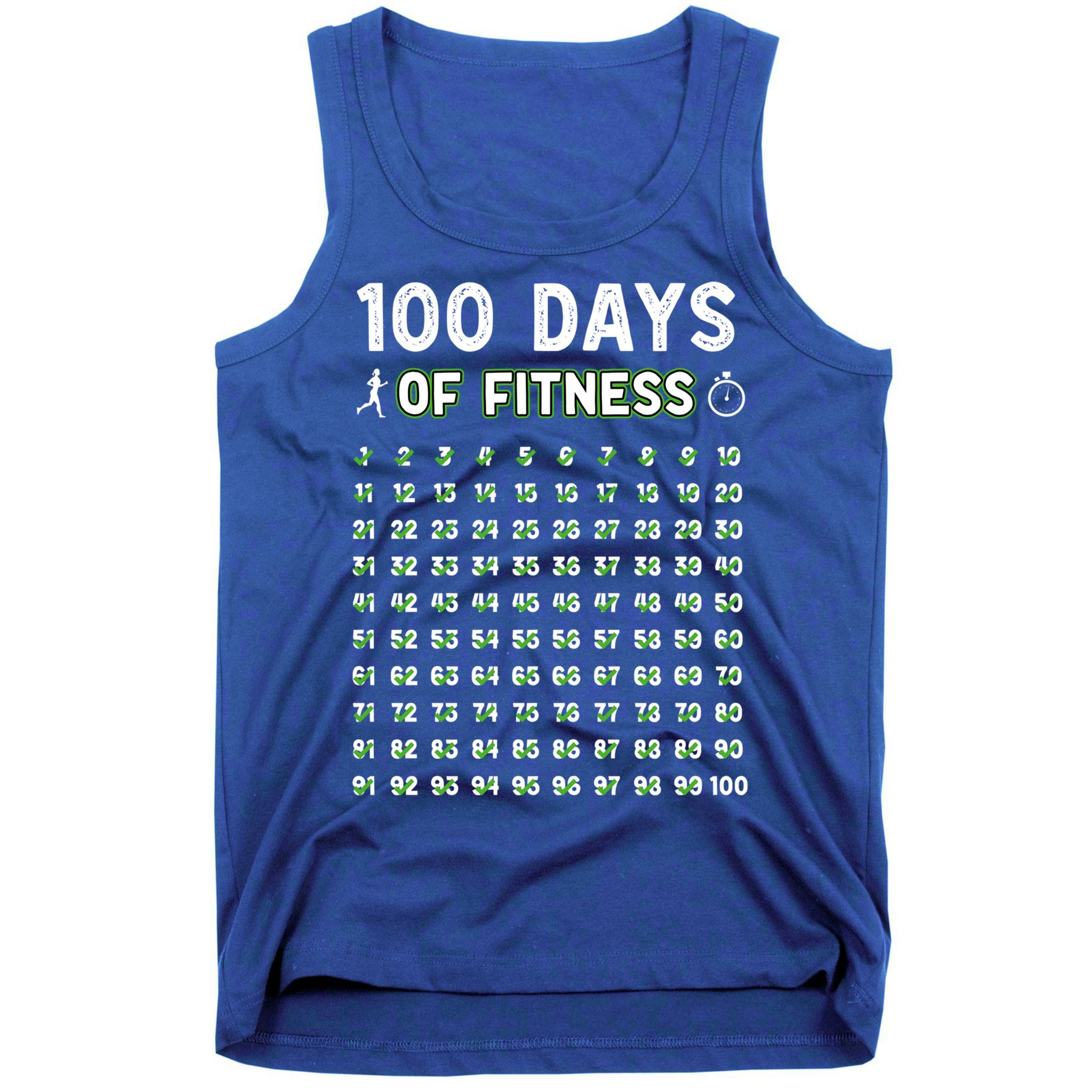 100 Days Of Fitness Healthy Lifestyle Funny Gift Tank Top