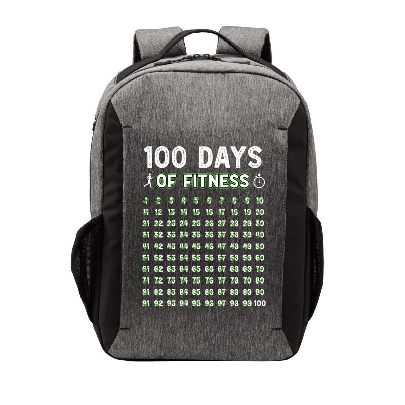100 Days Of Fitness Healthy Lifestyle Funny Gift Vector Backpack