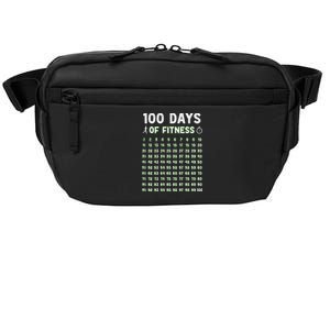 100 Days Of Fitness Healthy Lifestyle Funny Gift Crossbody Pack