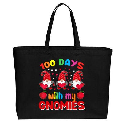 100 Days Of School Gnome Teacher Student Boy Girl Cotton Canvas Jumbo Tote