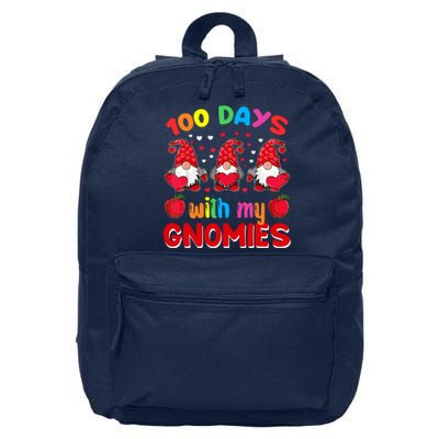 100 Days Of School Gnome Teacher Student Boy Girl 16 in Basic Backpack