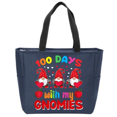 100 Days Of School Gnome Teacher Student Boy Girl Zip Tote Bag