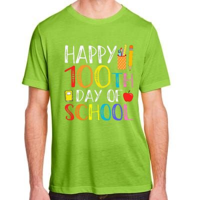 100 Days Of School Teacher And Student Adult ChromaSoft Performance T-Shirt