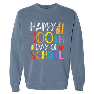 100 Days Of School Teacher And Student Garment-Dyed Sweatshirt