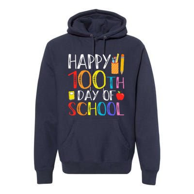 100 Days Of School Teacher And Student Premium Hoodie