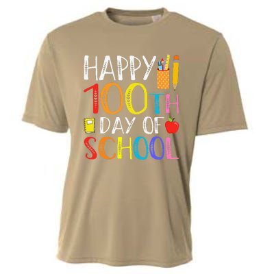 100 Days Of School Teacher And Student Cooling Performance Crew T-Shirt