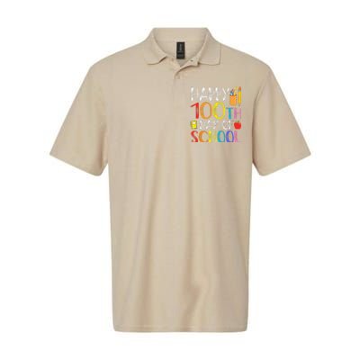 100 Days Of School Teacher And Student Softstyle Adult Sport Polo