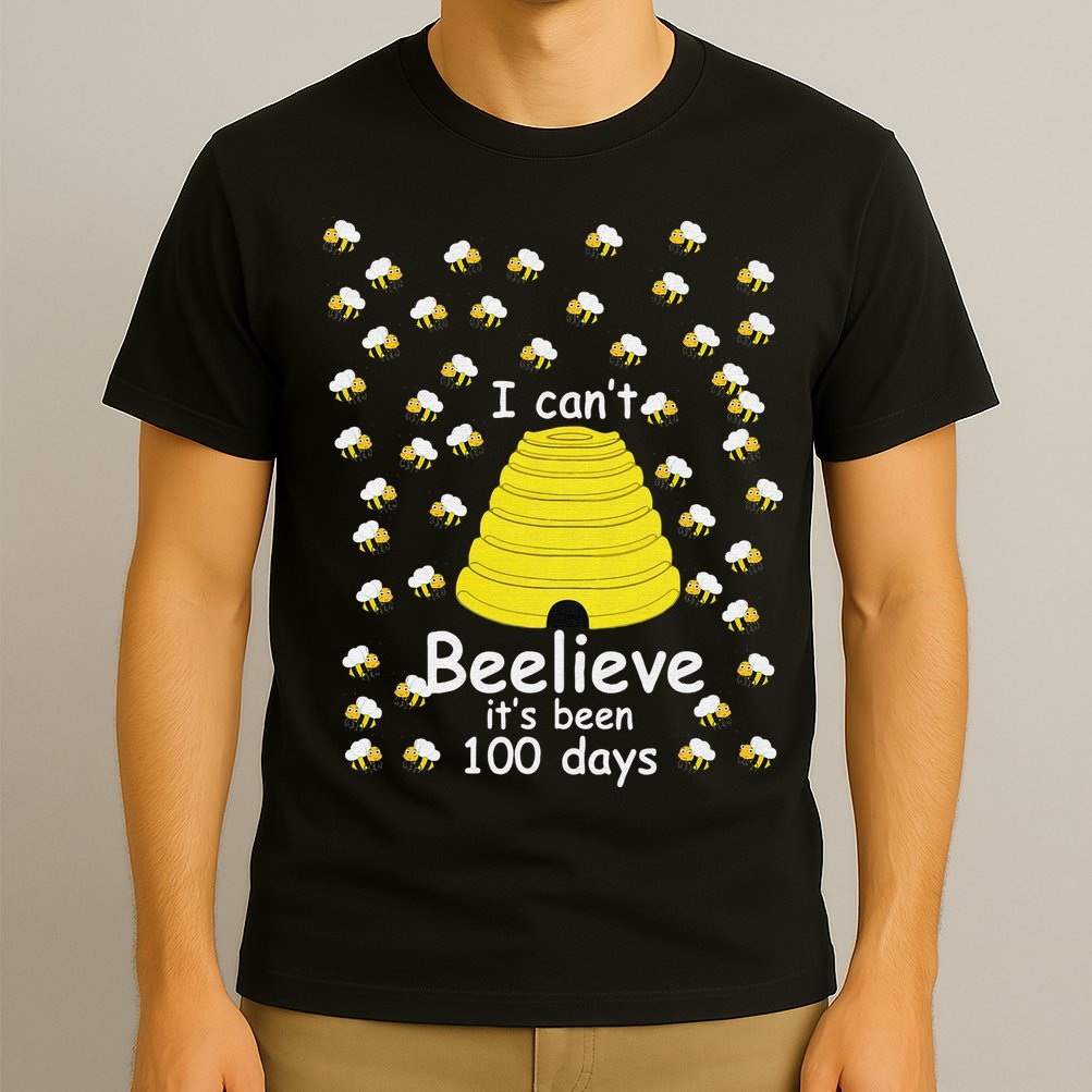 100th Day Of School bees I Can't Beelieve It's Been 100 Days T-Shirt