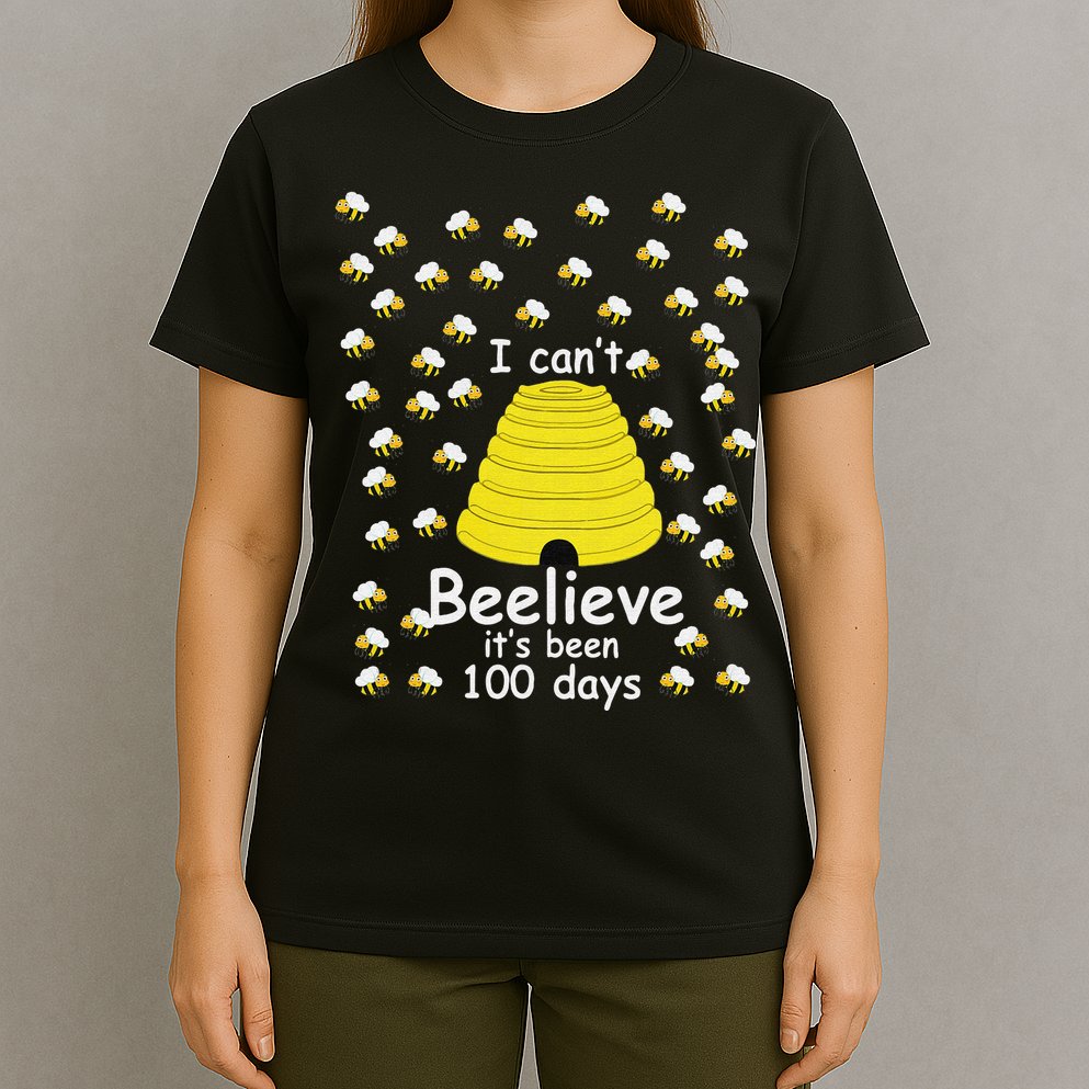 100th Day Of School bees I Can't Beelieve It's Been 100 Days T-Shirt