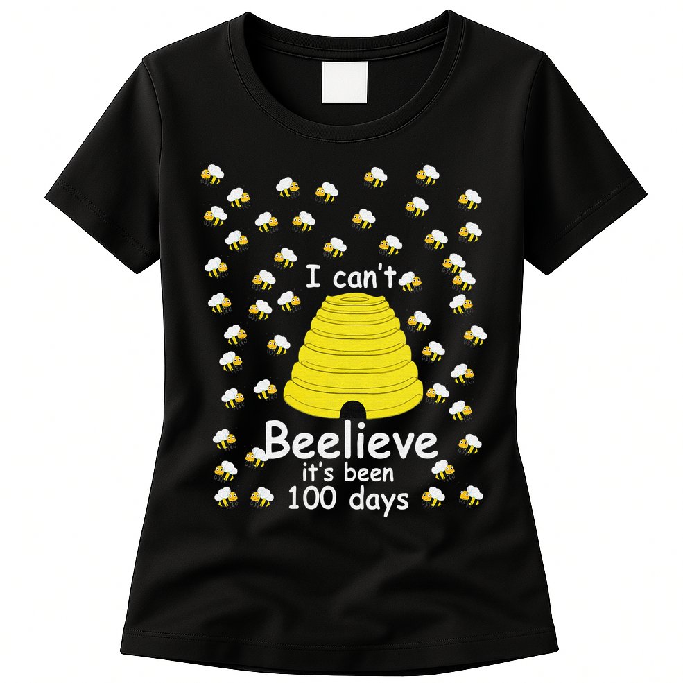 100th Day Of School bees I Can't Beelieve It's Been 100 Days Womens T-Shirt