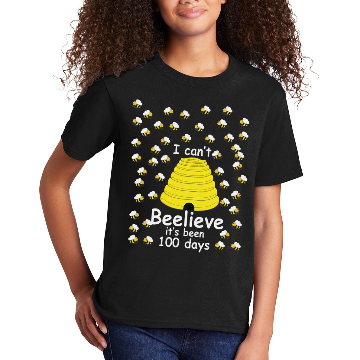 100th Day Of School bees I Can't Beelieve It's Been 100 Days Kids T-Shirt